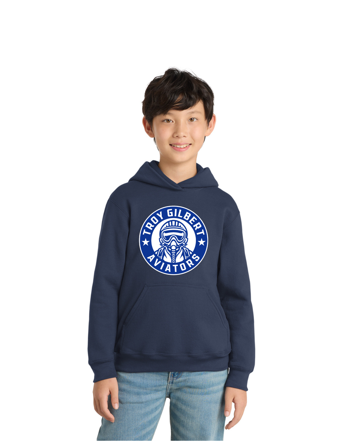 Aviator Fleece Pullover Hooded Sweatshirt - Youth